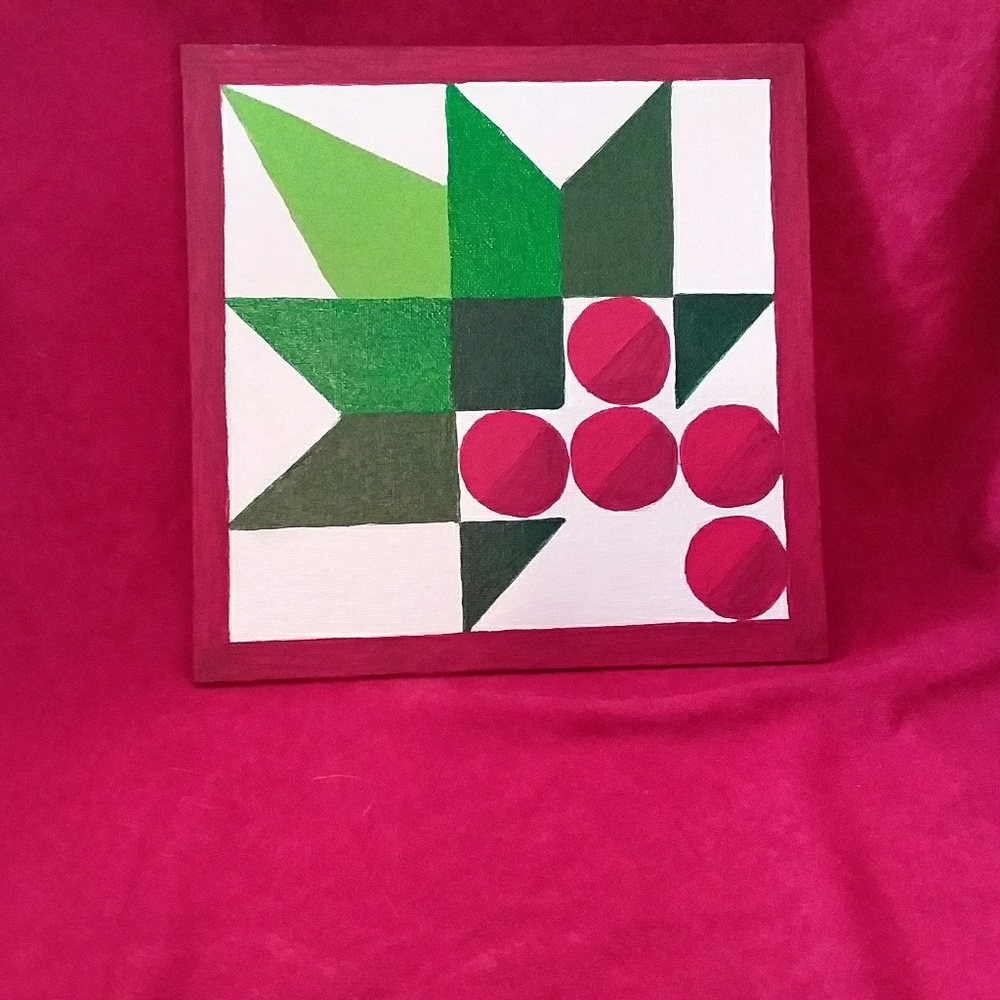Mini Quilt Block Pattern on 8"x8" Canvas.